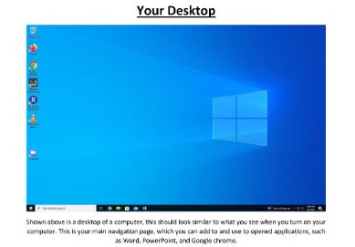 Screenshot showing the Windows desktop after signing in.